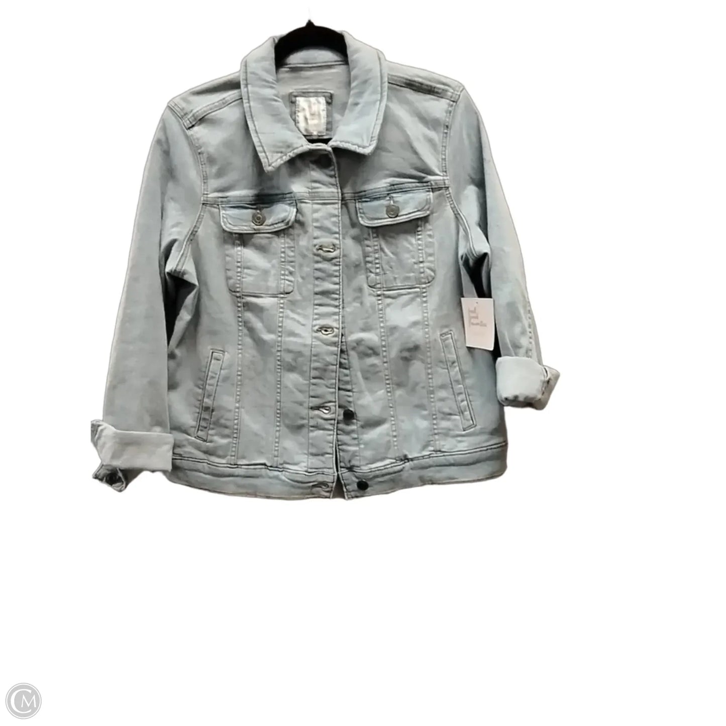 Jacket Denim By Lc Lauren Conrad In Blue, Size: L
