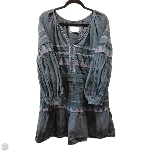 Dress Casual Short By Anthropologie In Blue & Purple, Size: 14