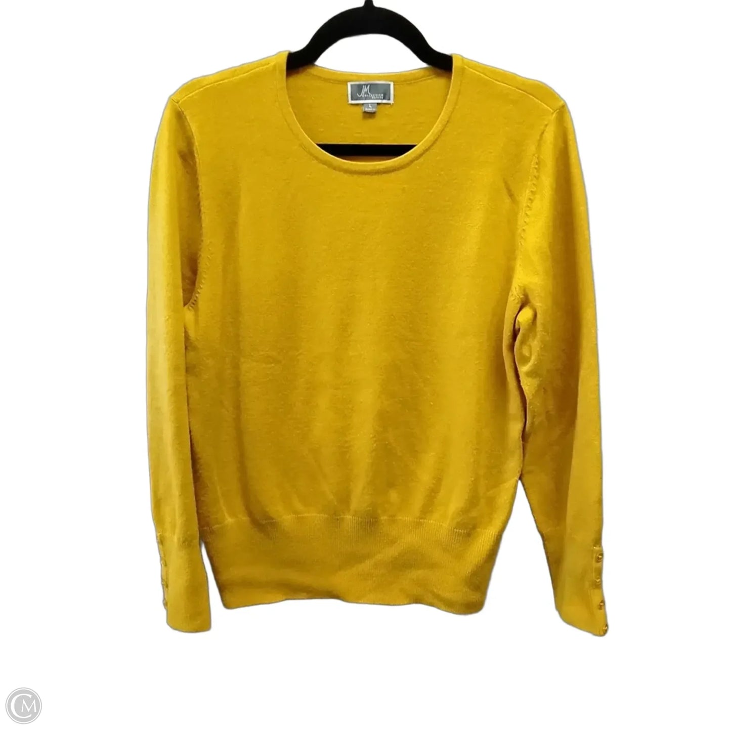 Sweater By Jm Collections In Yellow, Size: L