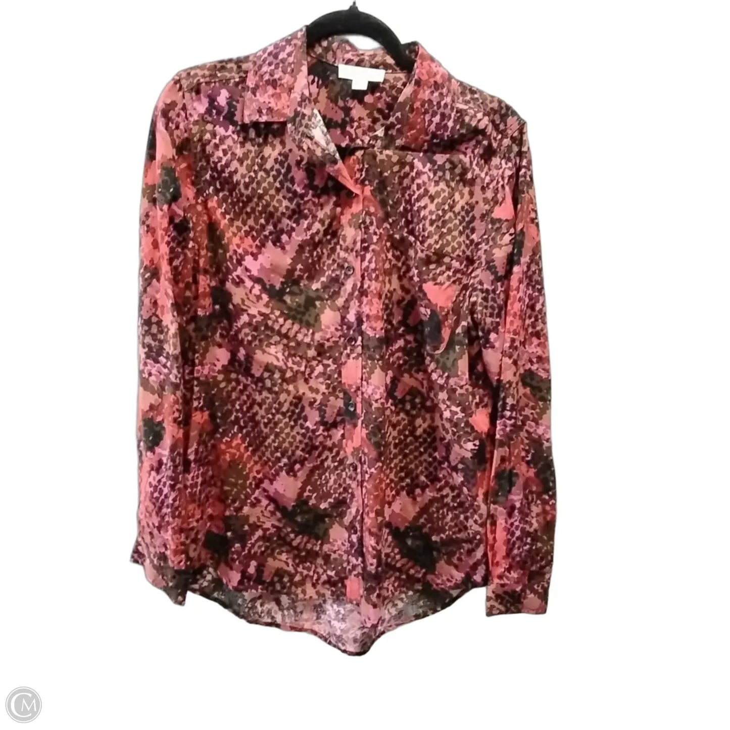 Blouse Long Sleeve By Beachlunchlounge In Purple, Size: M