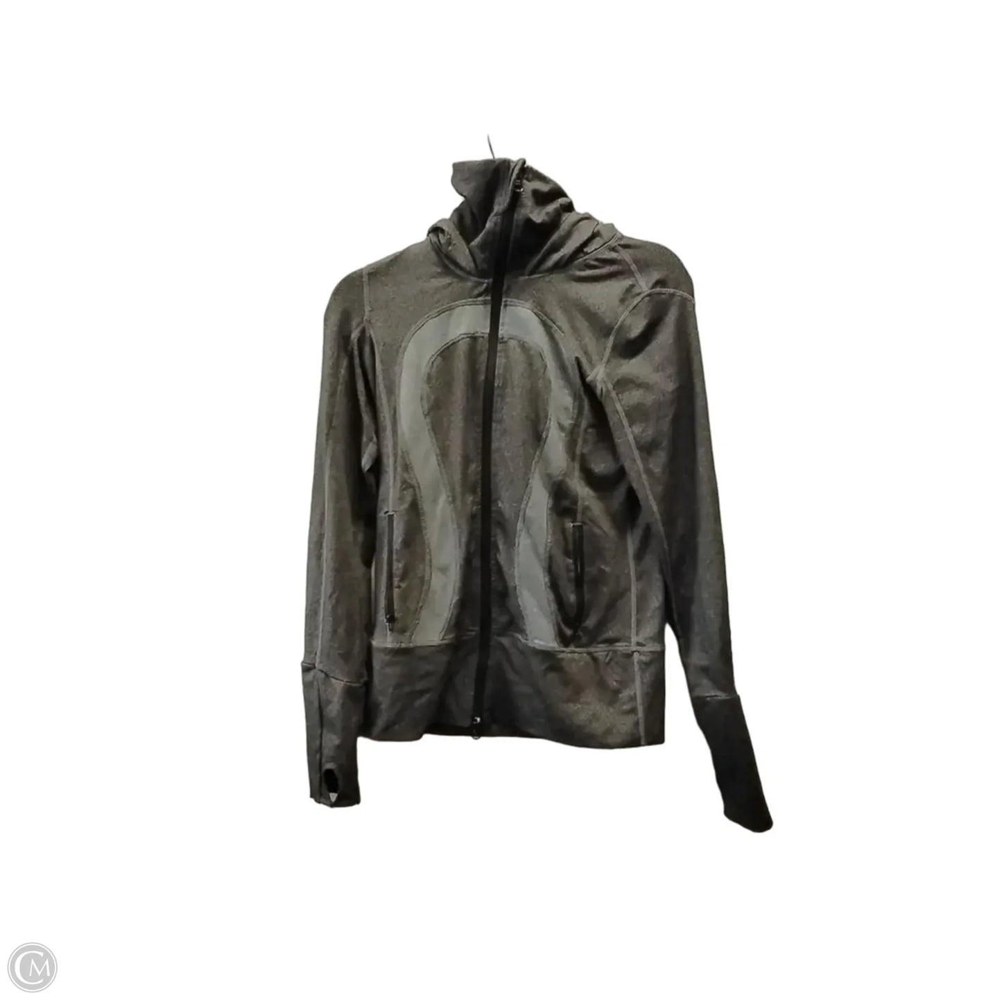 Athletic Jacket By Lululemon In Grey, Size: S
