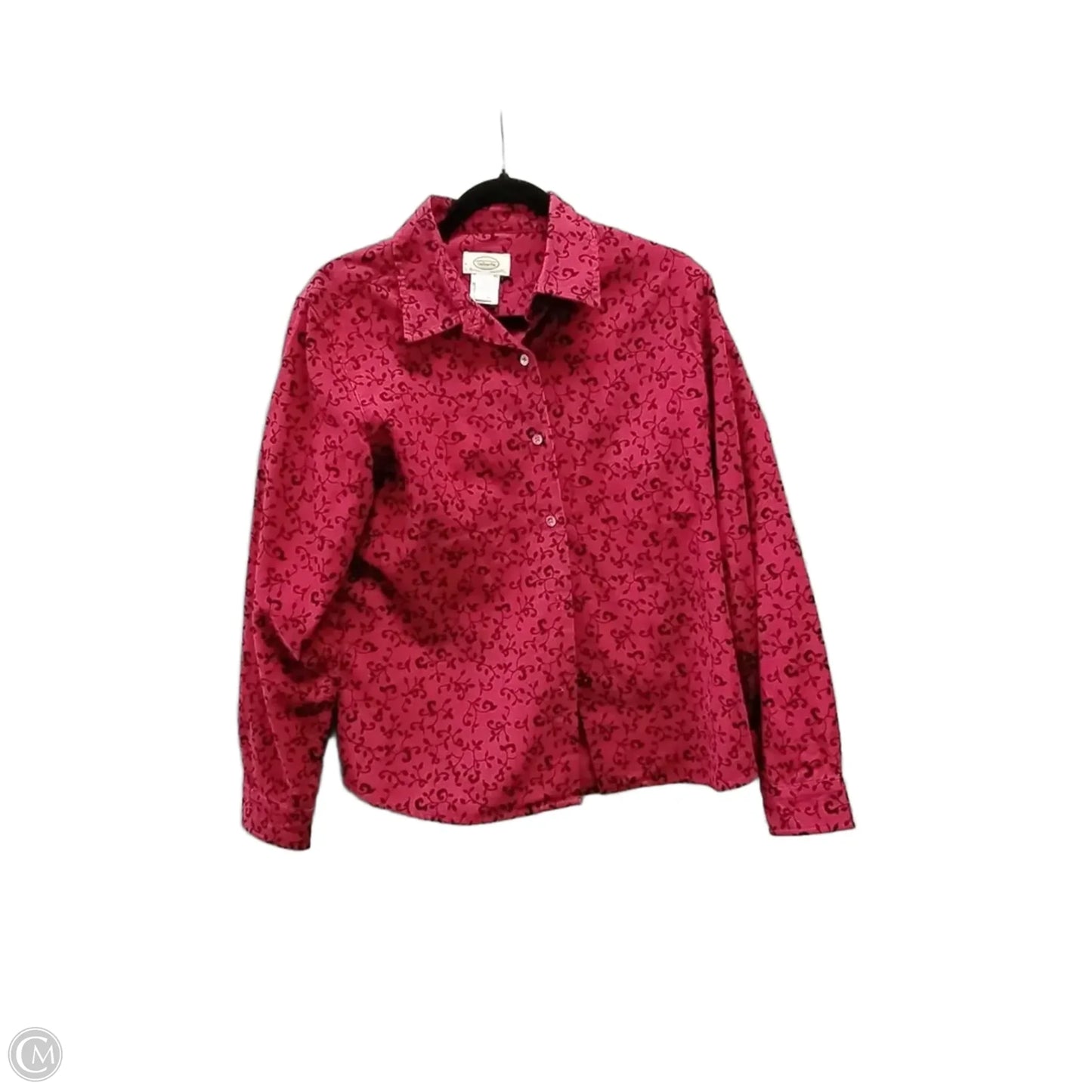 Top Long Sleeve By Talbots In Black & Red, Size: M