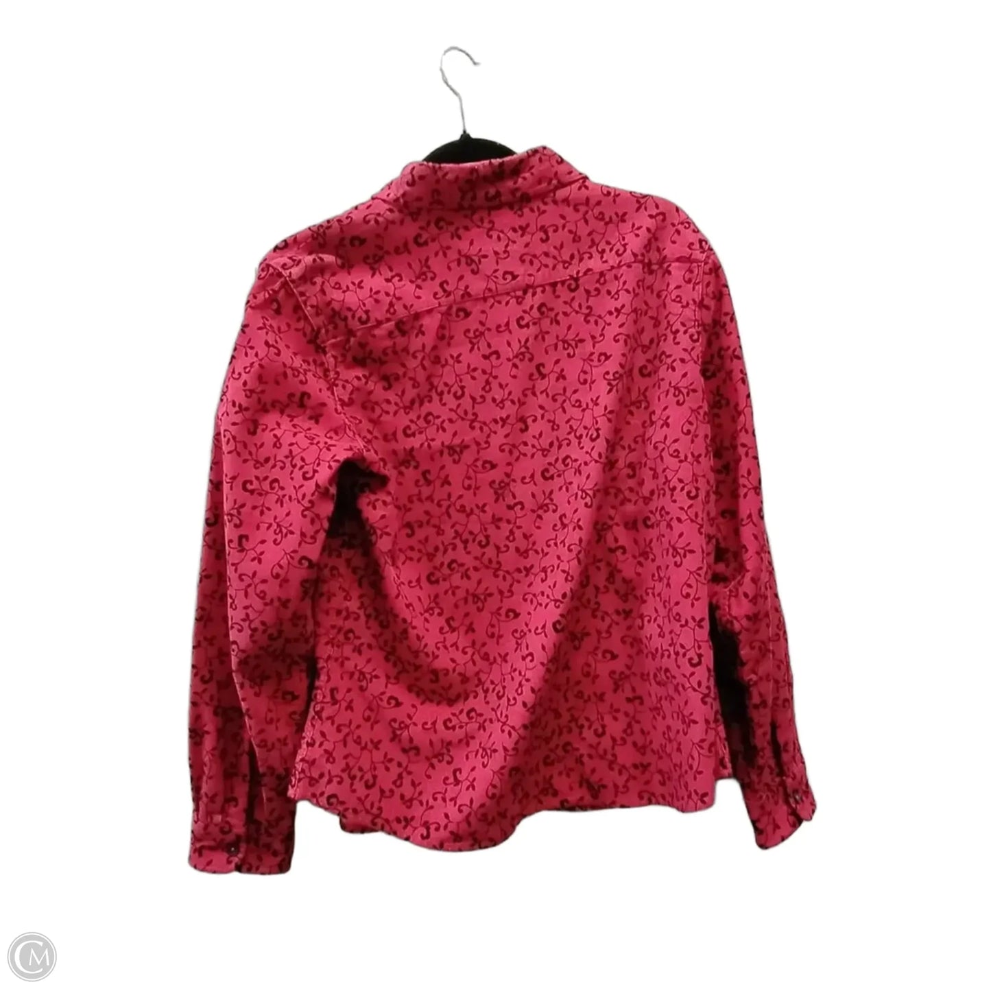 Top Long Sleeve By Talbots In Black & Red, Size: M