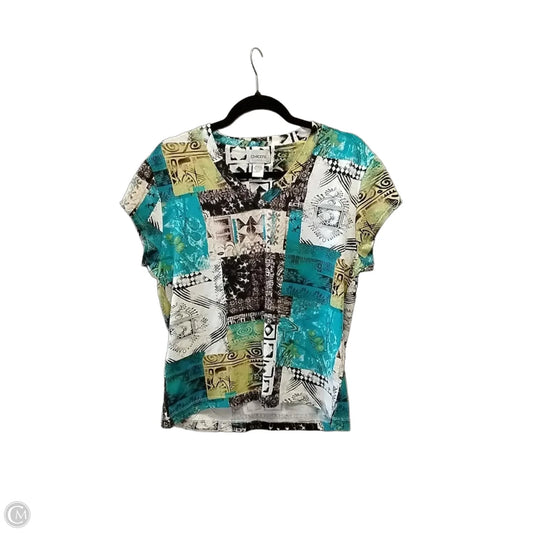 Top Short Sleeve By Chicos In Multi-colored, Size: Xl