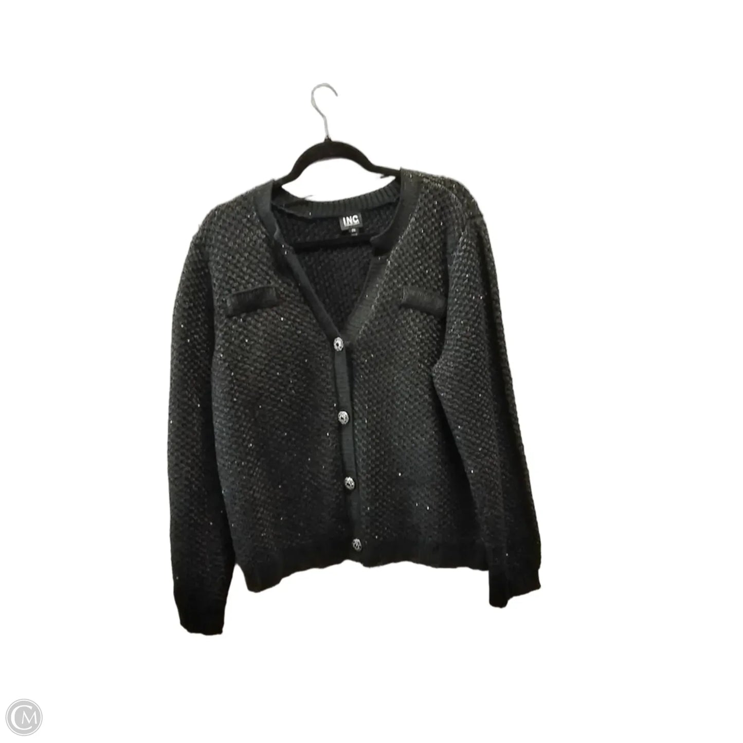 Sweater Cardigan By Inc In Black, Size: Xxl