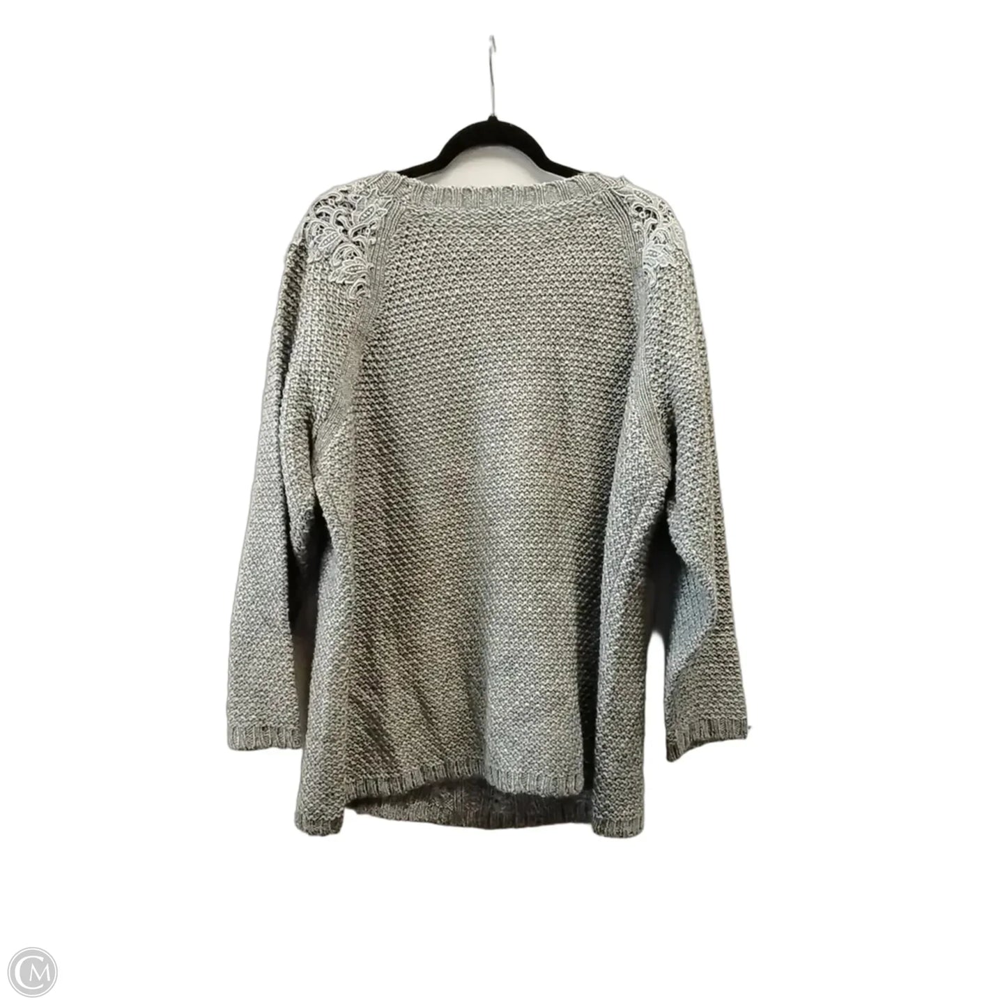 Sweater By Talbots In Grey, Size: 3x