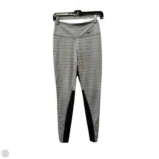 Athletic Leggings By Nike In Grey, Size: S