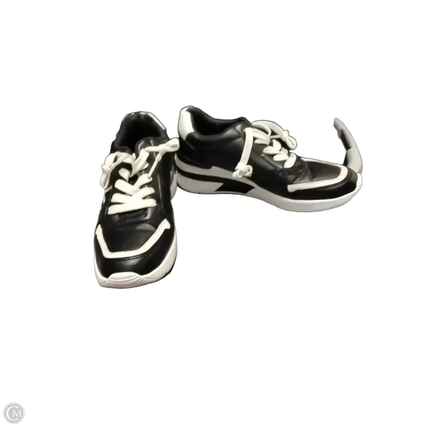 Shoes Sneakers By Calvin Klein In Black & White, Size: 8