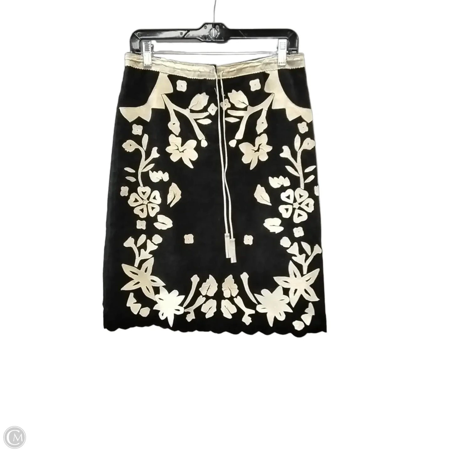 Skirt Midi By Moda Intl In Black & Cream, Size: 8