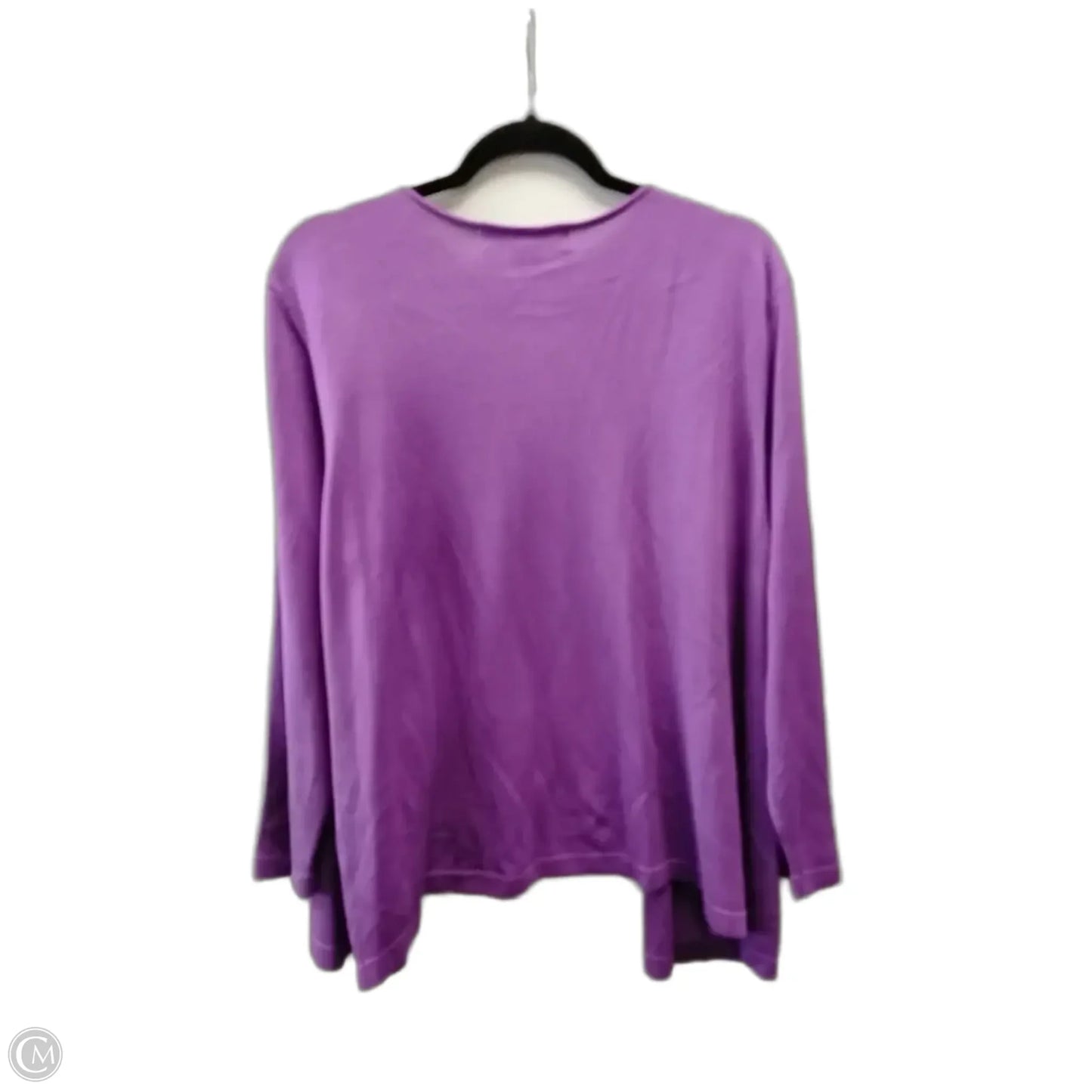 Sweater Cardigan By Cme In Purple, Size: L