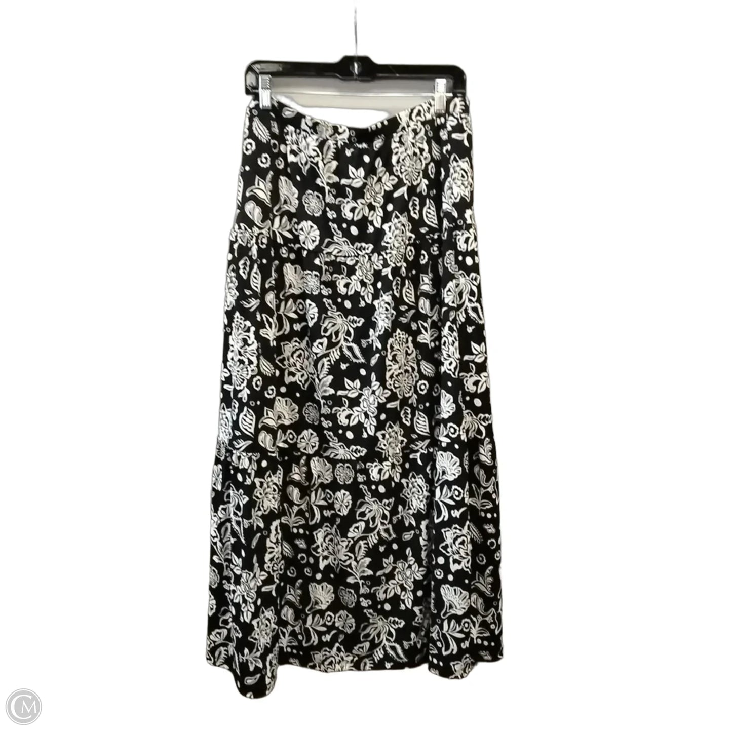 Skirt Maxi By Cato In Black & White, Size: 10