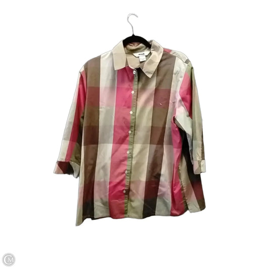 Blouse Long Sleeve By Alia In Multi-colored, Size: Xl