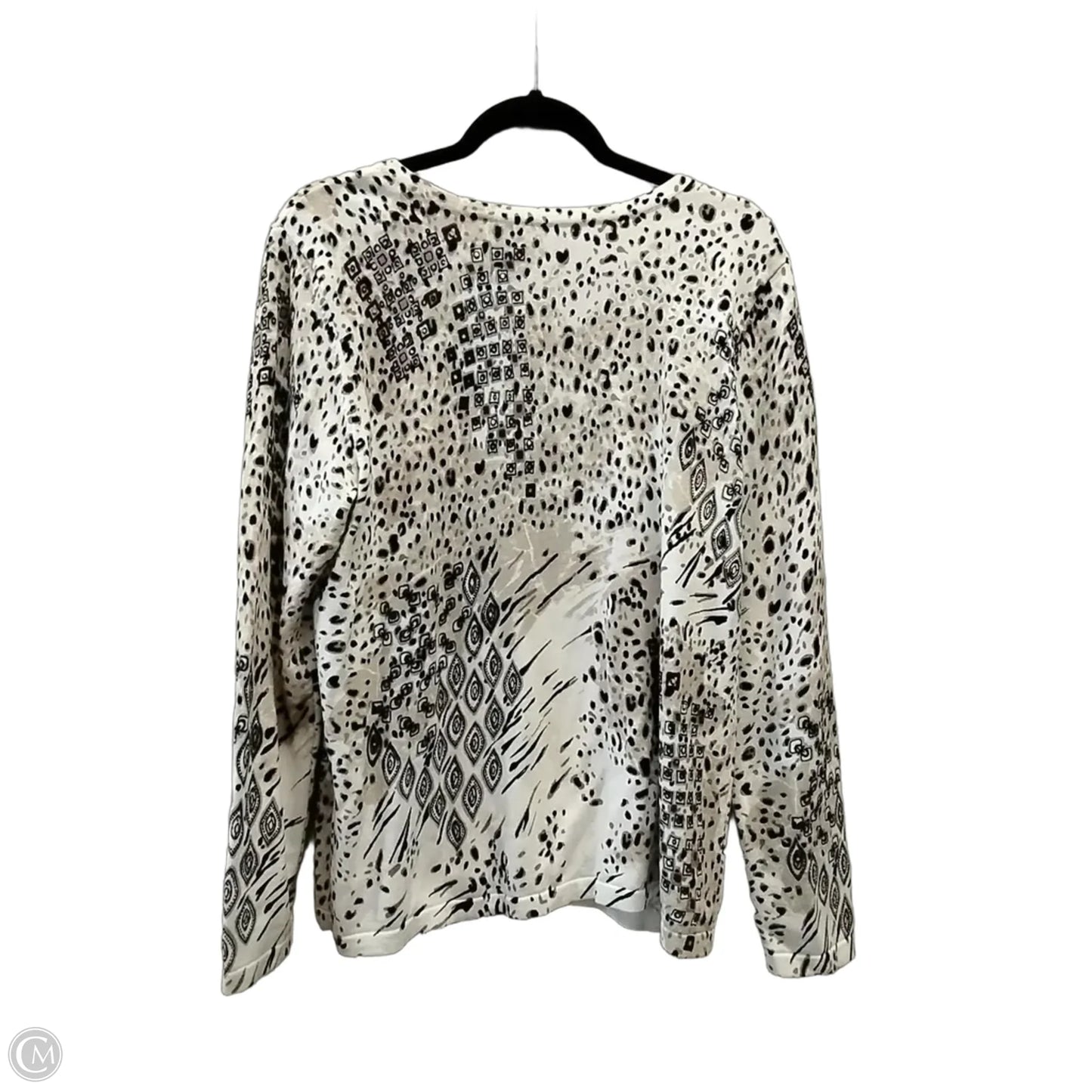 Sweater Cardigan By Christopher And Banks In Leopard Print, Size: L