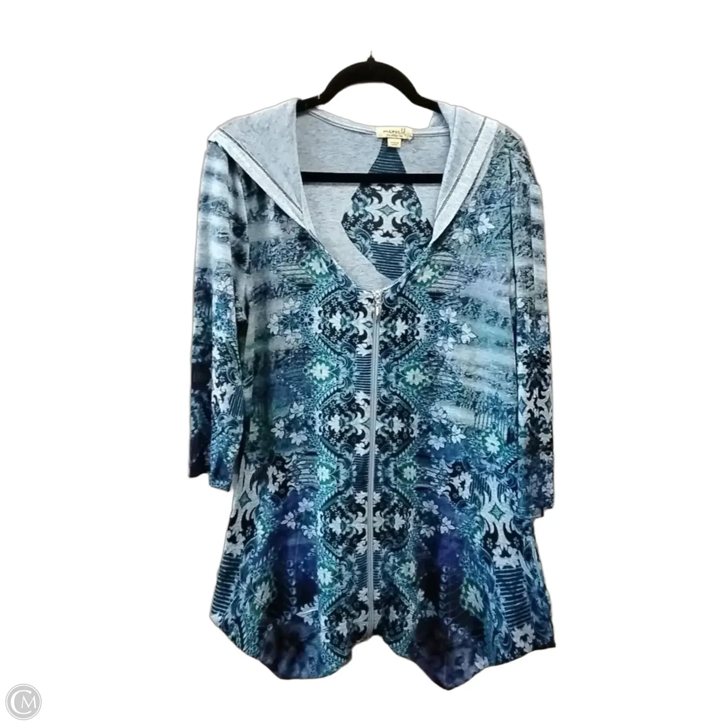 Sweater Cardigan By Cme In Blue, Size: L