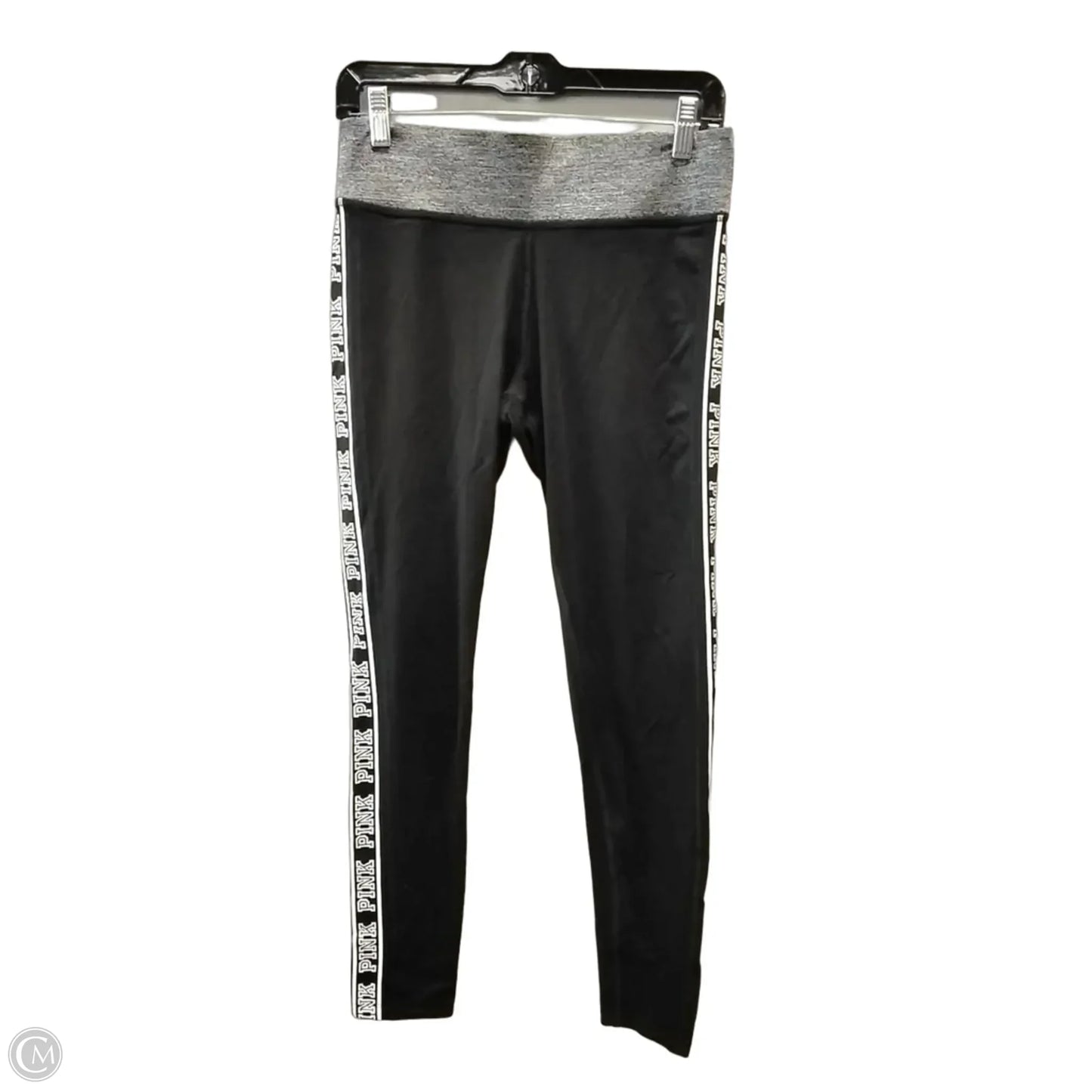 Athletic Leggings By Pink In Black & Grey, Size: M