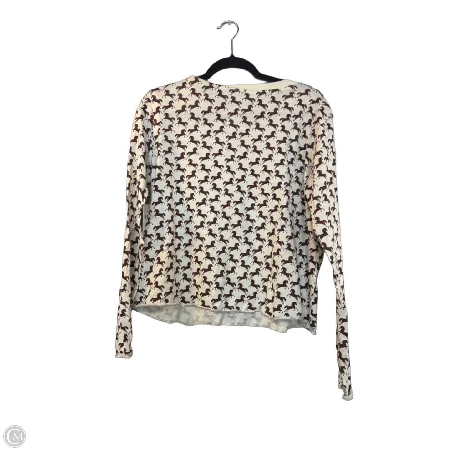 Top Long Sleeve By Anthropologie In Animal Print, Size: M