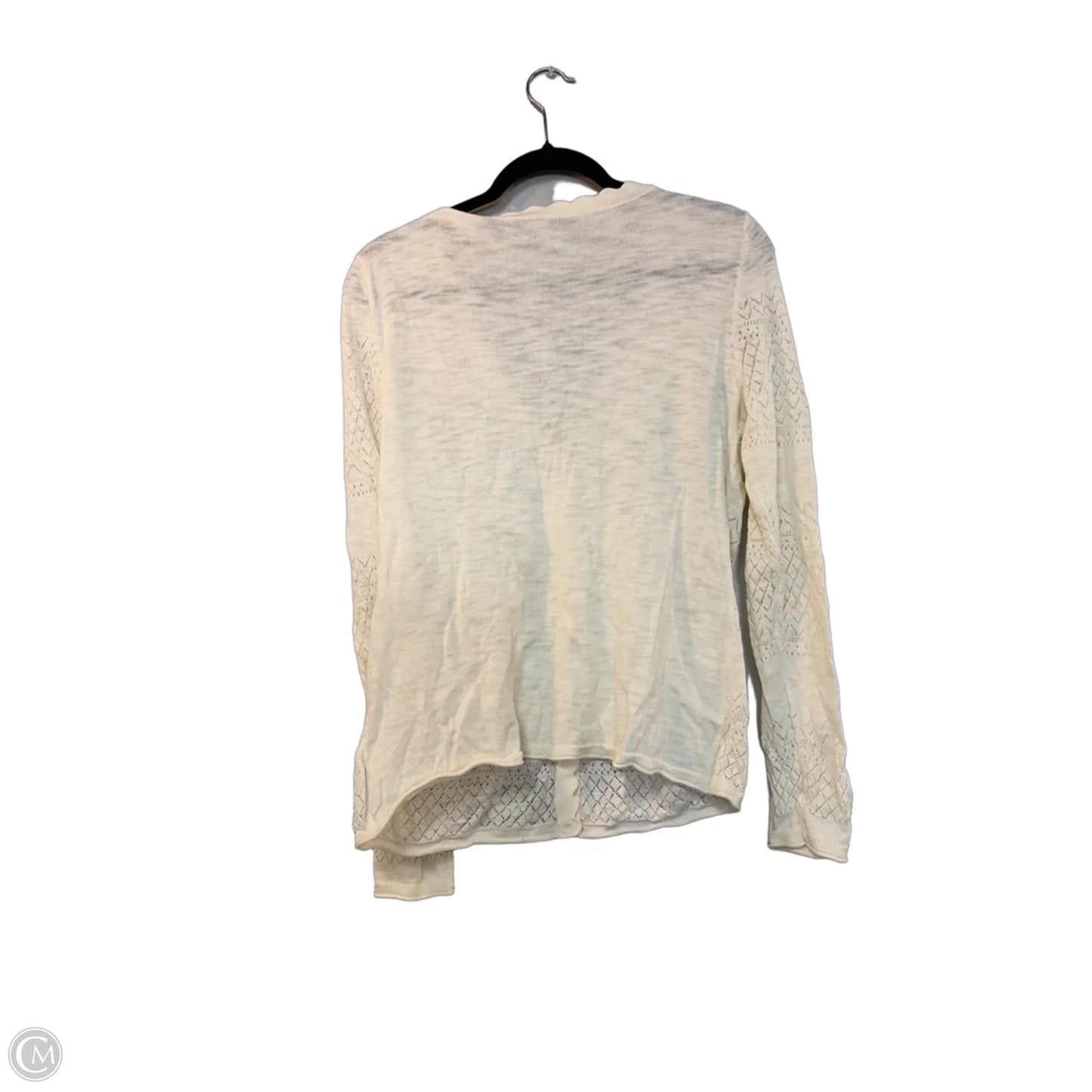 Sweater Cardigan Designer By Frye In Beige, Size: M