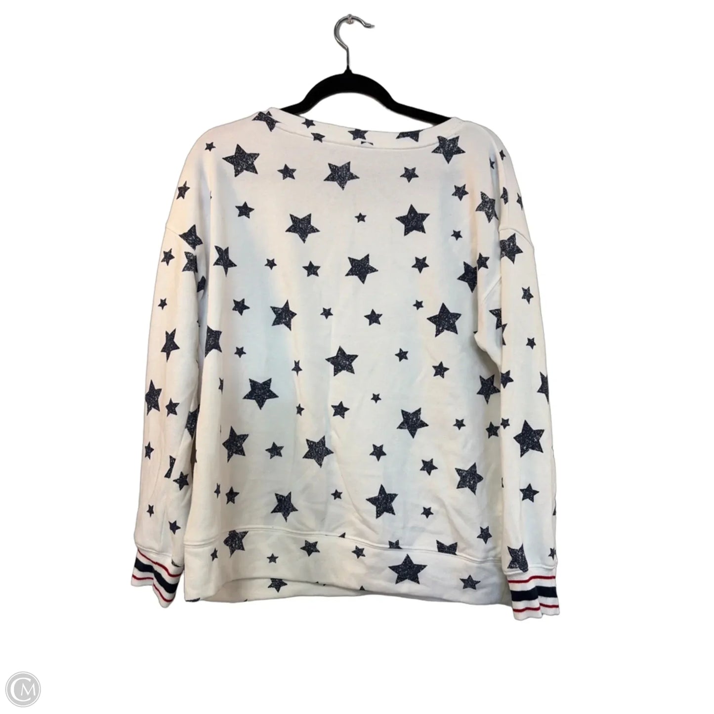 Sweatshirt Crewneck By Lou And Grey In Blue & White, Size: M