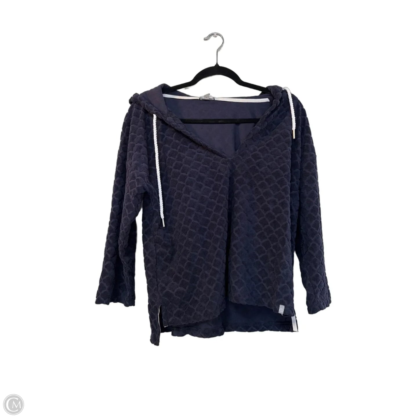 Sweatshirt Hoodie By Talbots In Navy, Size: M