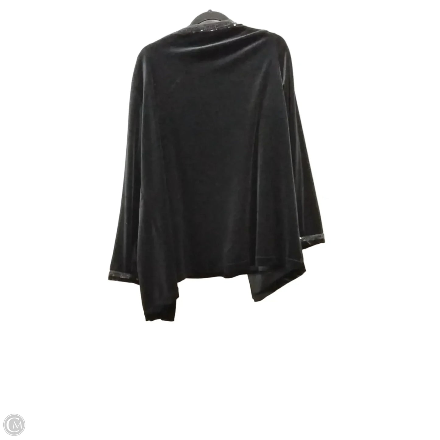 Top 2pc Long Sleeve By Quaker Factory In Black, Size: 1x