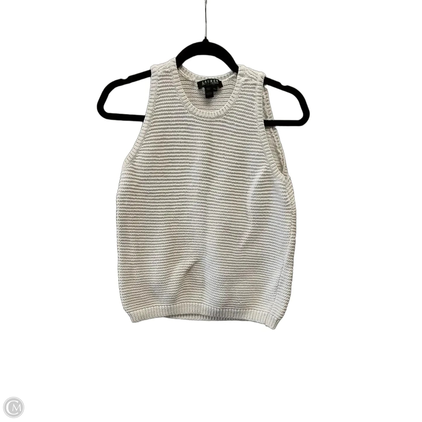 Sweater Short Sleeve By Lauren By Ralph Lauren In Beige, Size: Lp