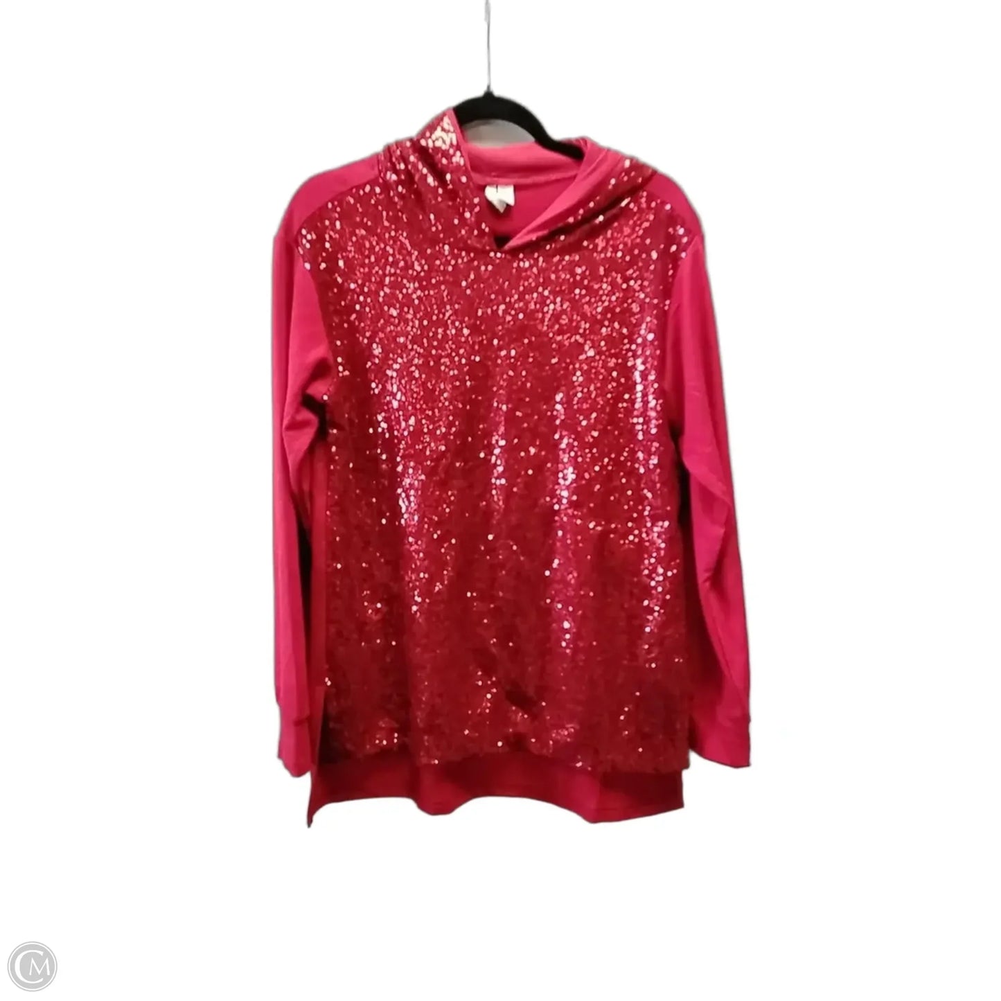Sweatshirt Hoodie By Cato In Red, Size: M