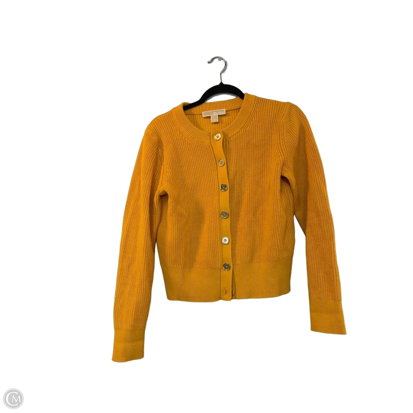 Sweater Cardigan By Michael By Michael Kors In Yellow, Size: S