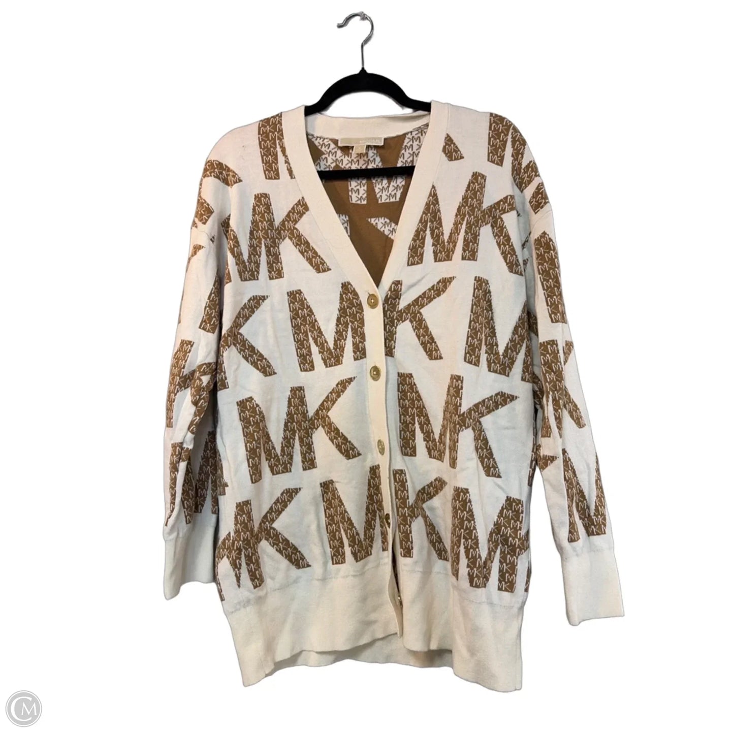 Sweater By Michael By Michael Kors In Brown & Cream, Size: S