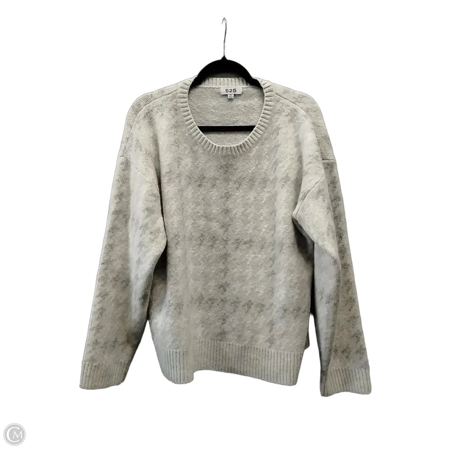 Sweater By 525 In Silver & White, Size: 2x