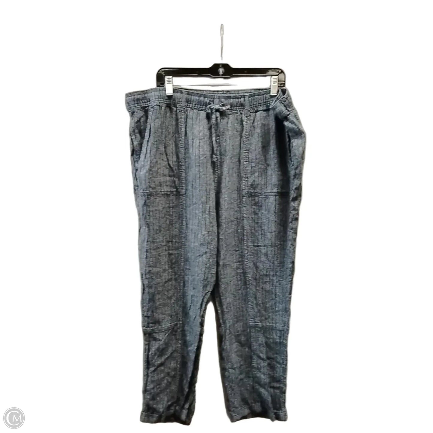Pants Cropped By Time And Tru In Striped Pattern, Size: 3x