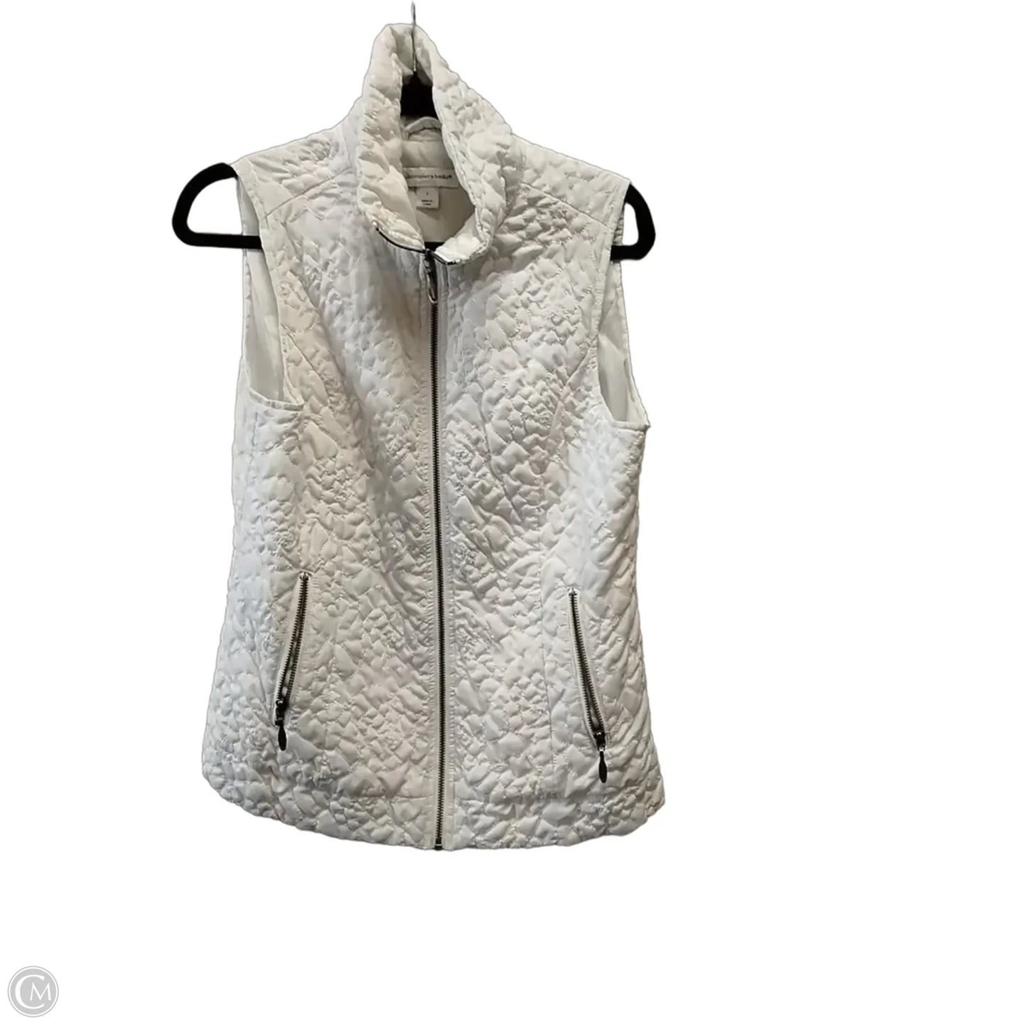 Vest Puffer & Quilted By Christopher And Banks In White, Size: S