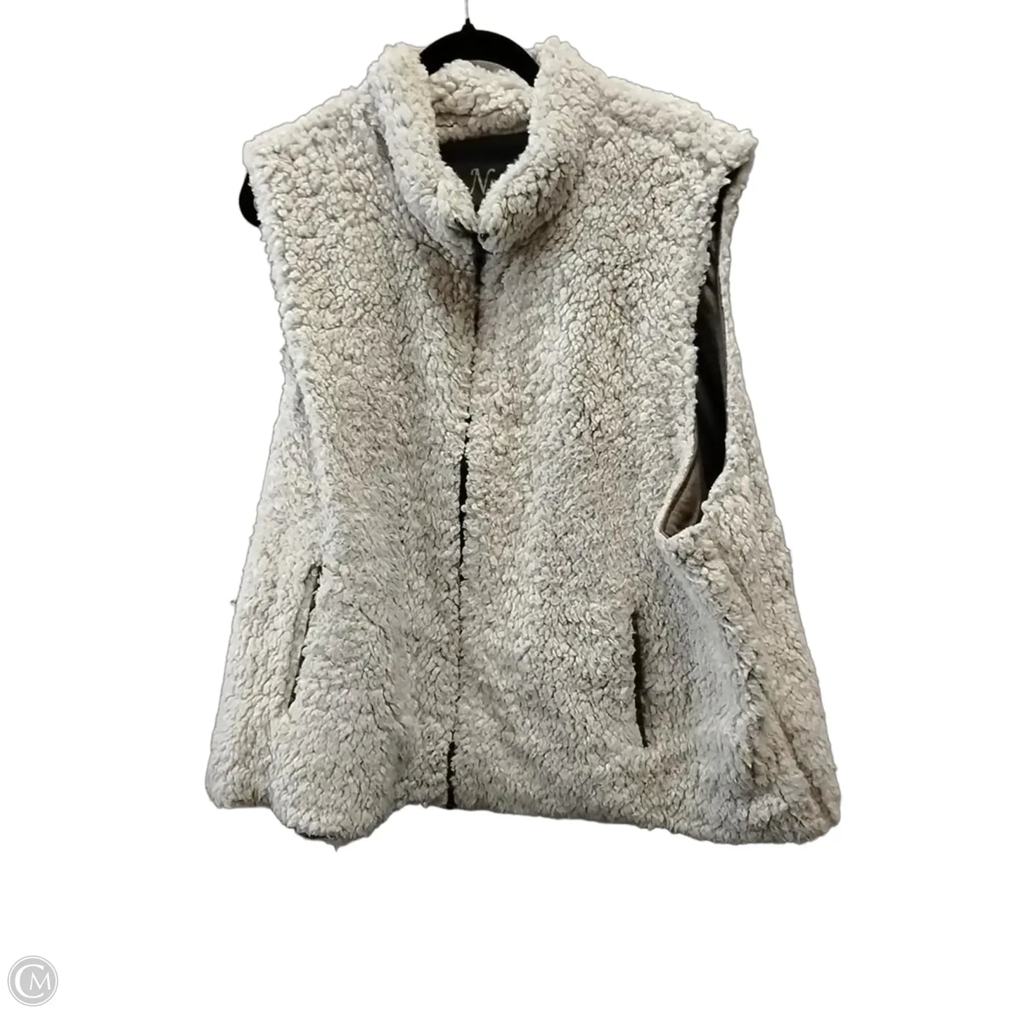 Vest Faux Fur & Sherpa By Natural Reflections In Beige, Size: 2x