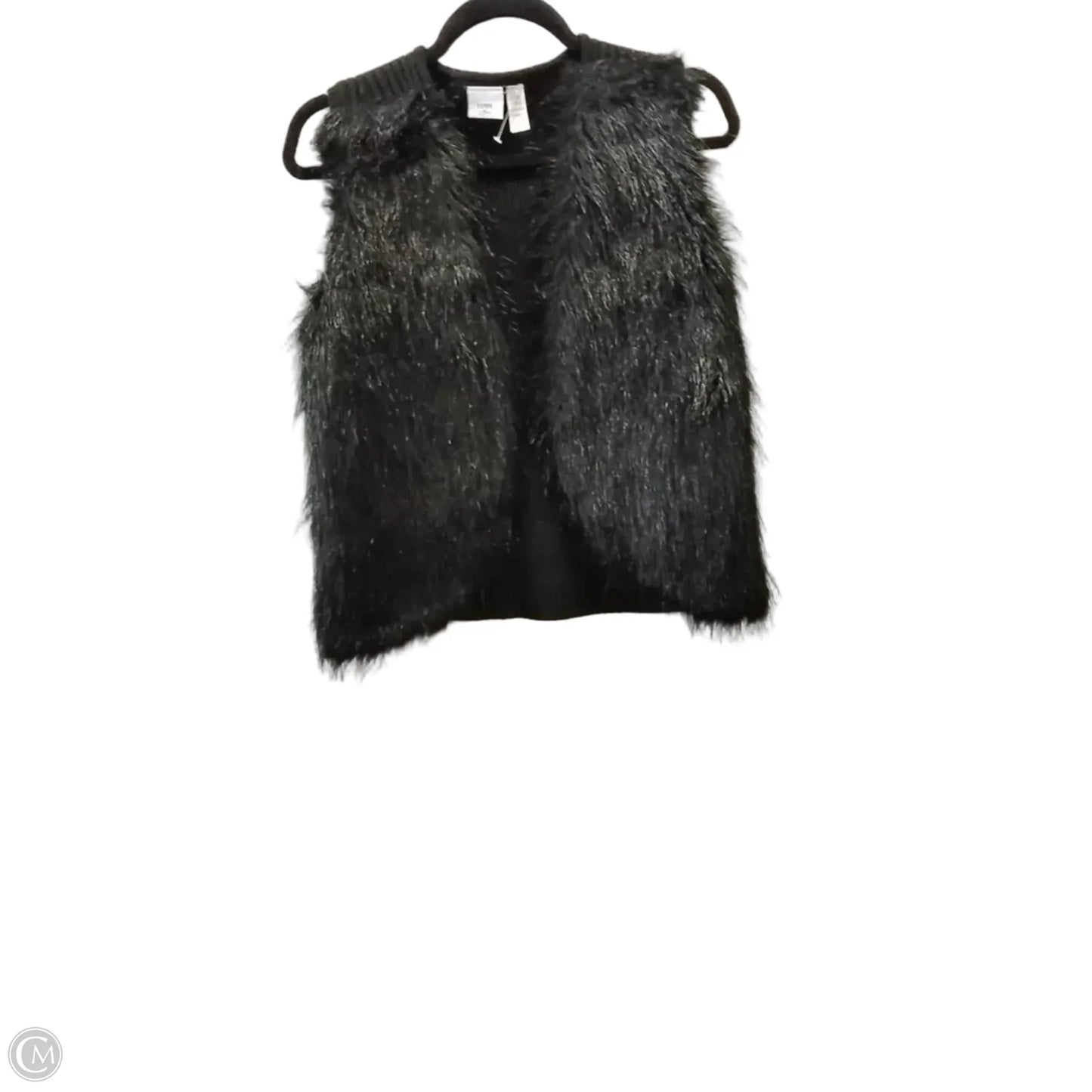 Vest Faux Fur & Sherpa By Clothes Mentor In Black, Size: Xl
