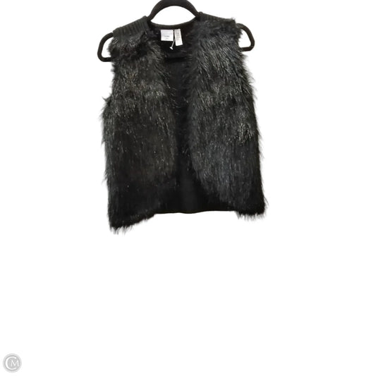 Vest Faux Fur & Sherpa By Clothes Mentor In Black, Size: Xl
