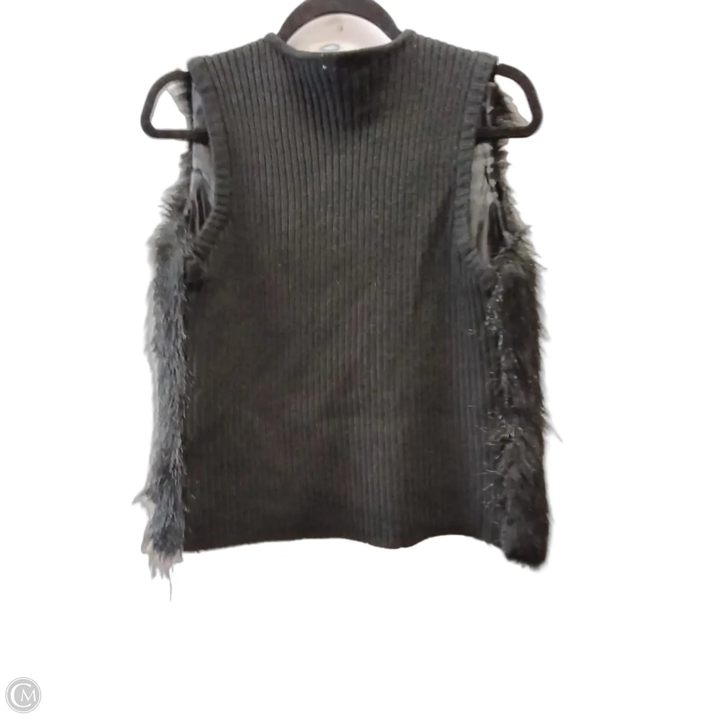 Vest Faux Fur & Sherpa By Clothes Mentor In Black, Size: Xl