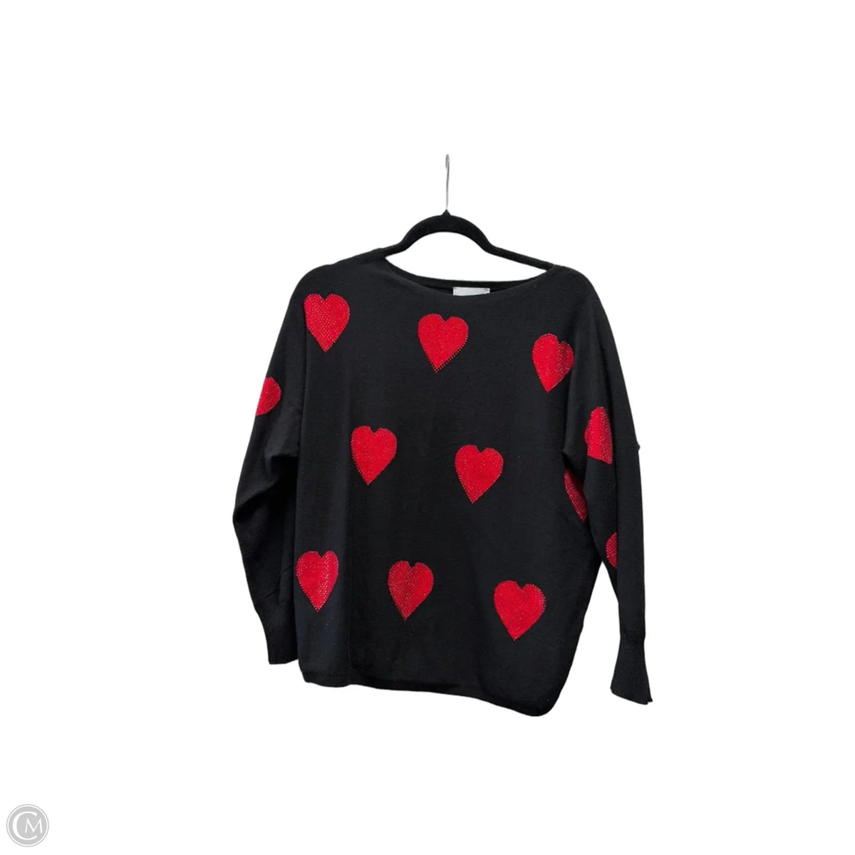 Sweater By Clothes Mentor In Black & Red, Size: S