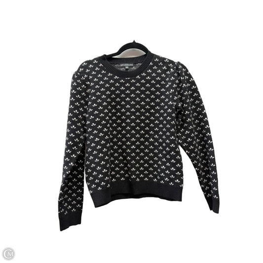 Sweater By Adrianna Papell In Black & White, Size: M
