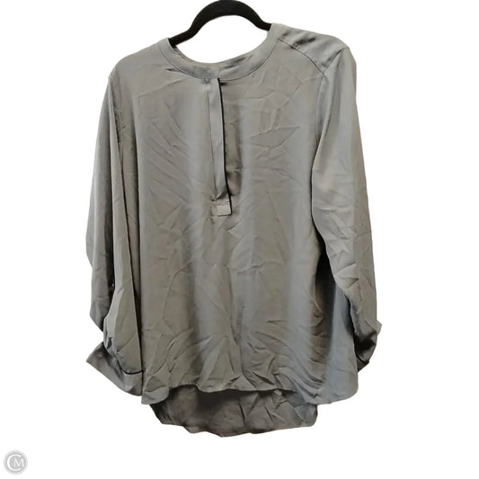 Blouse Long Sleeve By Apt 9 In Grey, Size: Xl
