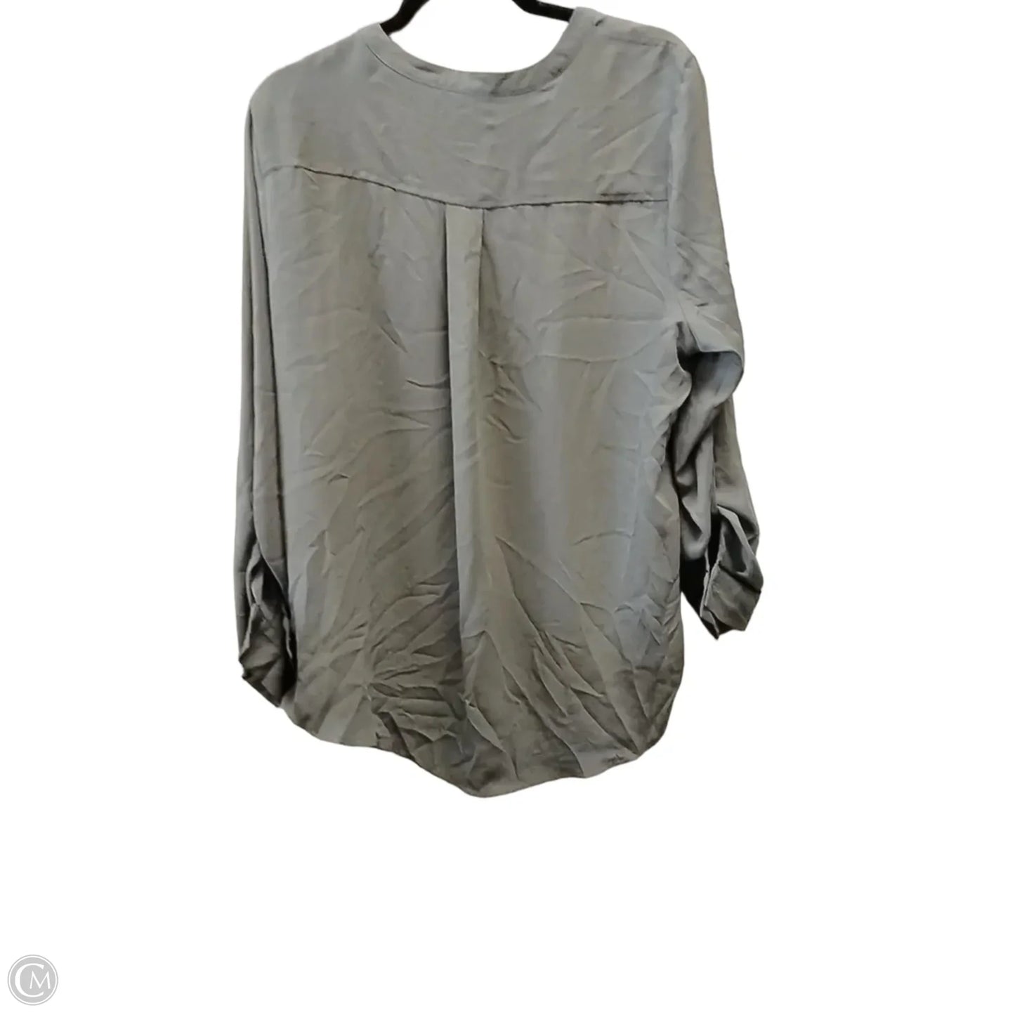 Blouse Long Sleeve By Apt 9 In Grey, Size: Xl