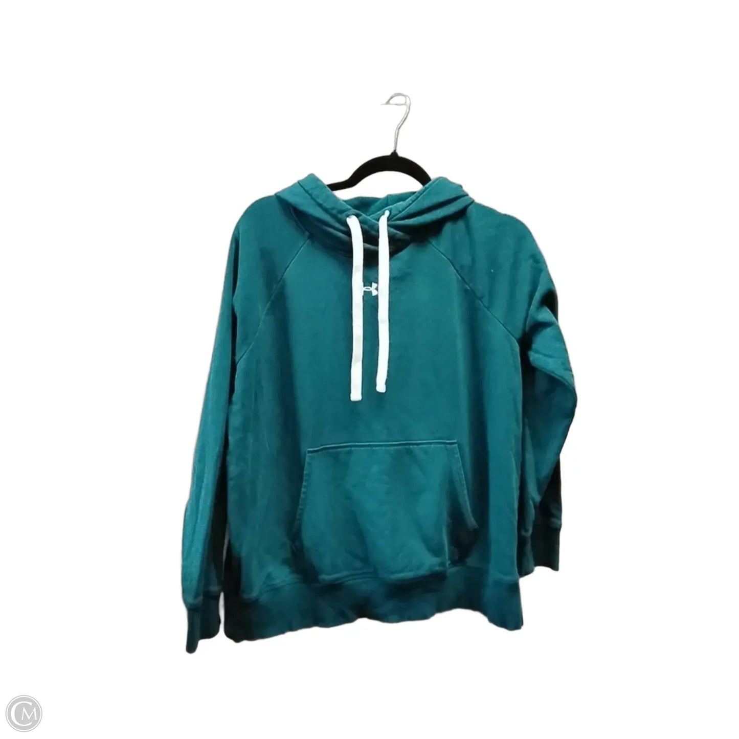 Athletic Sweatshirt Hoodie By Under Armour In Teal, Size: M