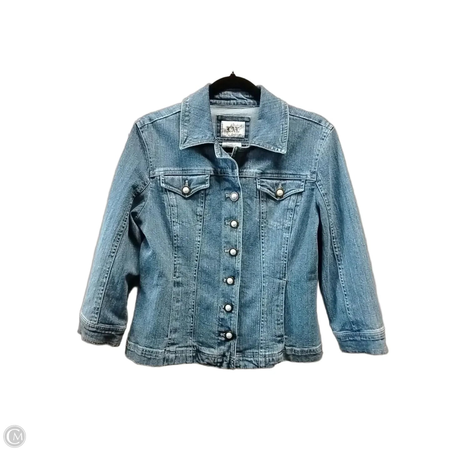 Jacket Denim By Live A Little In Blue, Size: S