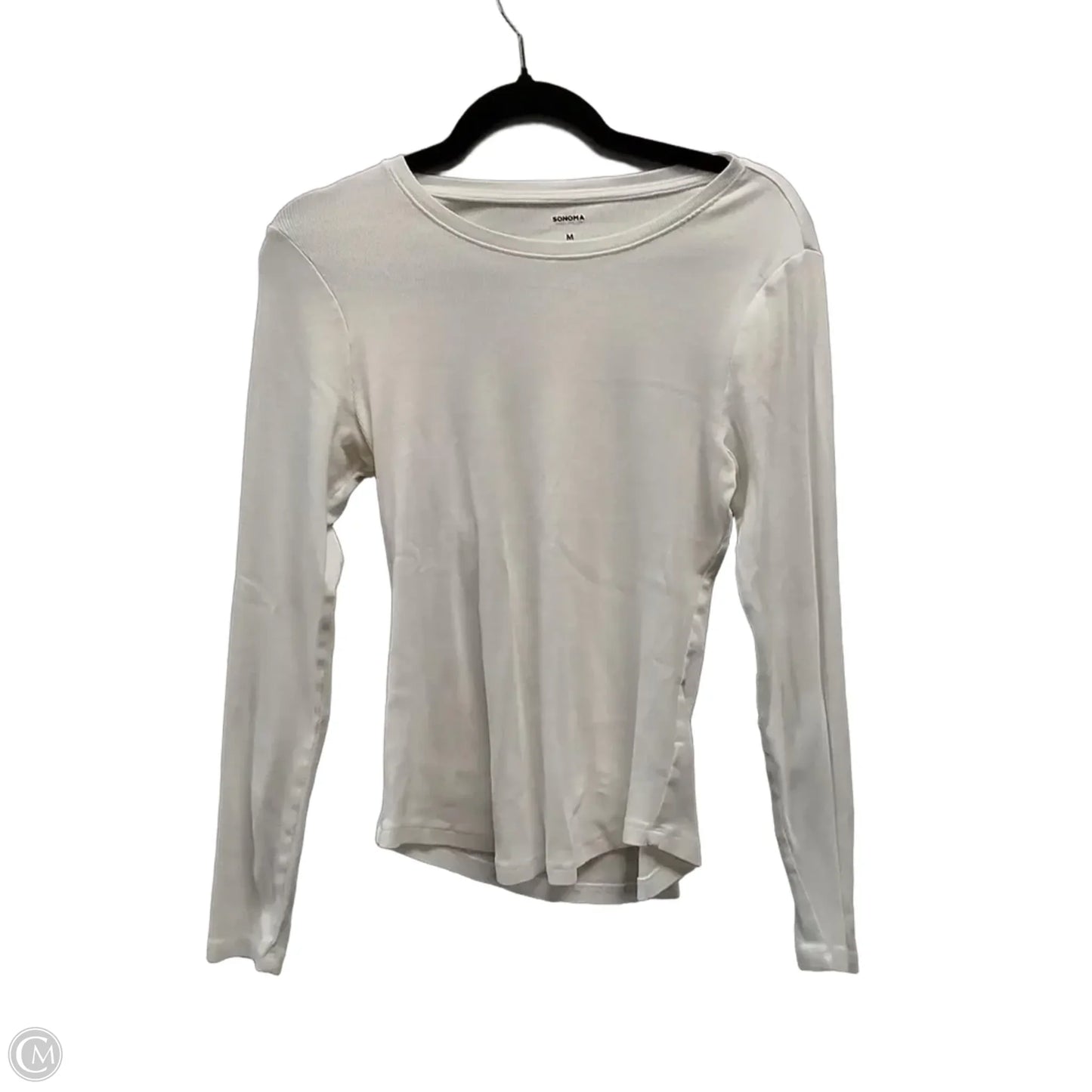 Top Long Sleeve By Sonoma In White, Size: M