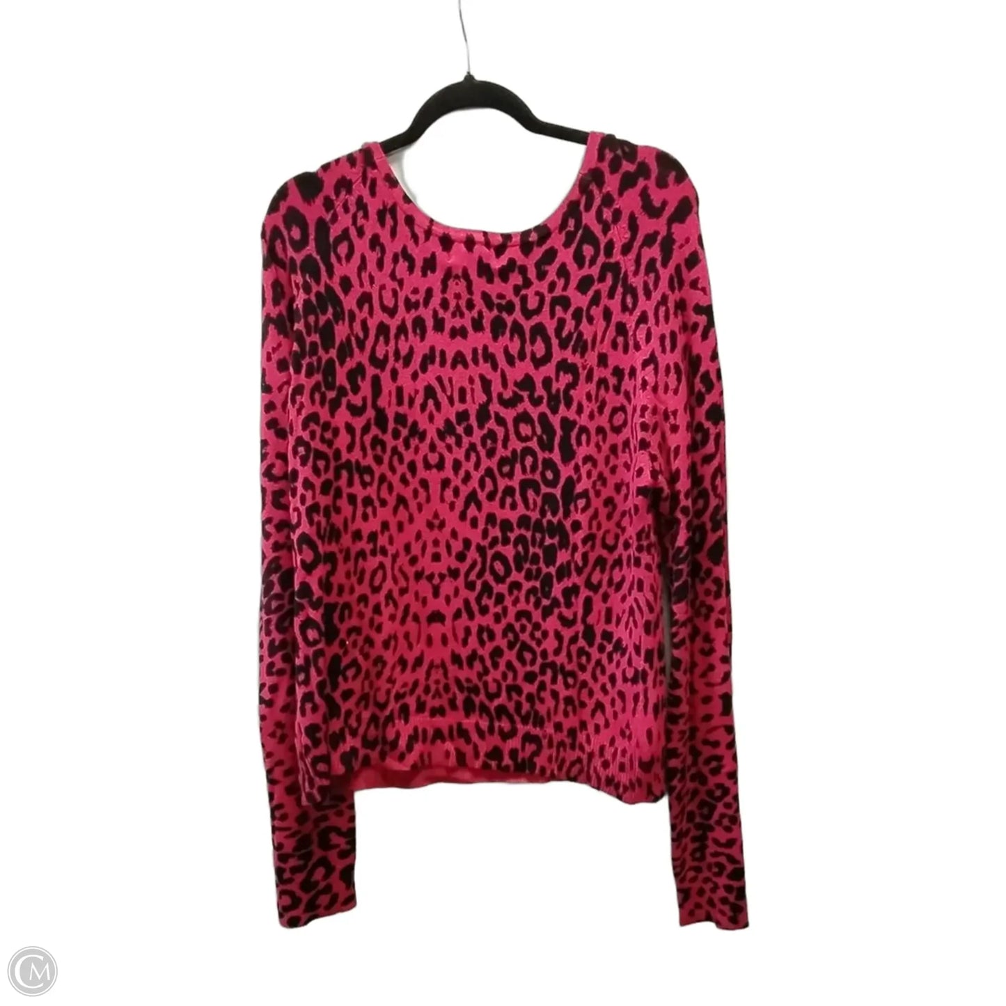Sweater By Chadwicks In Leopard Print, Size: L