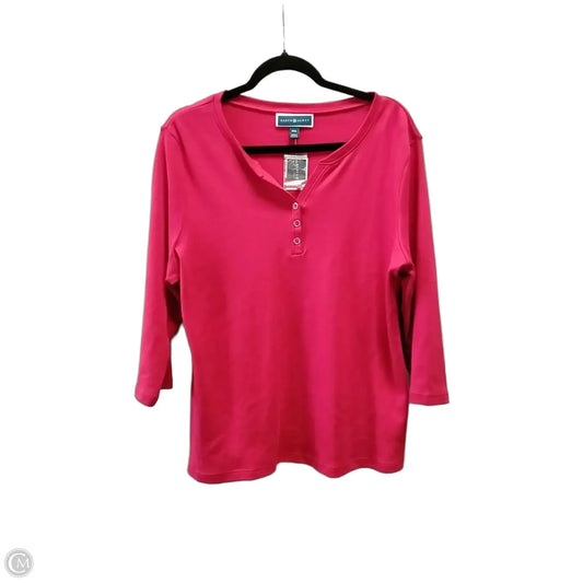 Top Long Sleeve By Karen Scott In Red, Size: Lp