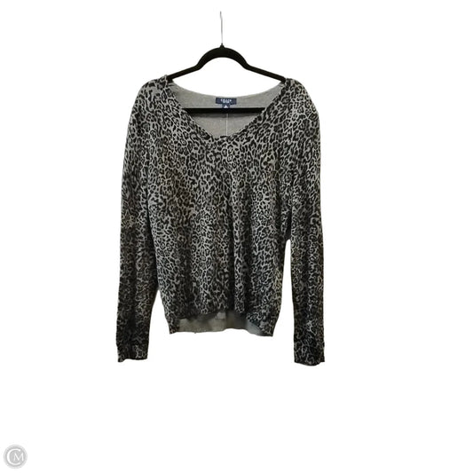 Sweater By Chaps In Leopard Print, Size: Xl