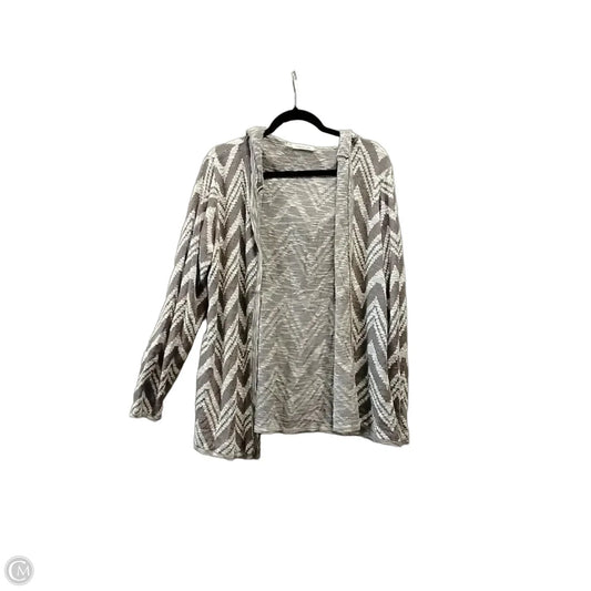Sweater Cardigan By Maurices In Purple & White, Size: 2x