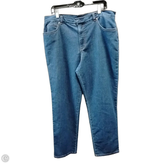 Jeans Straight By Basic Editions In Blue, Size: 16