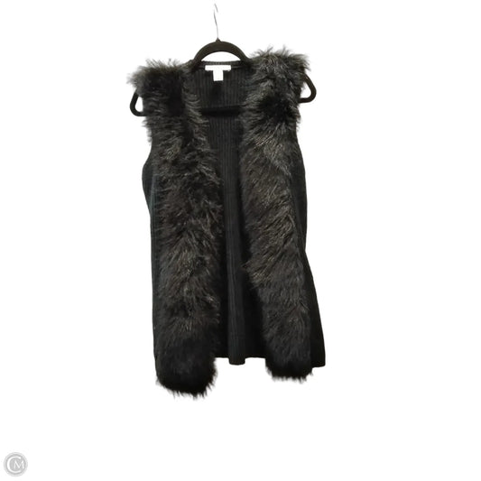 Vest Faux Fur & Sherpa By White House Black Market In Black, Size: S