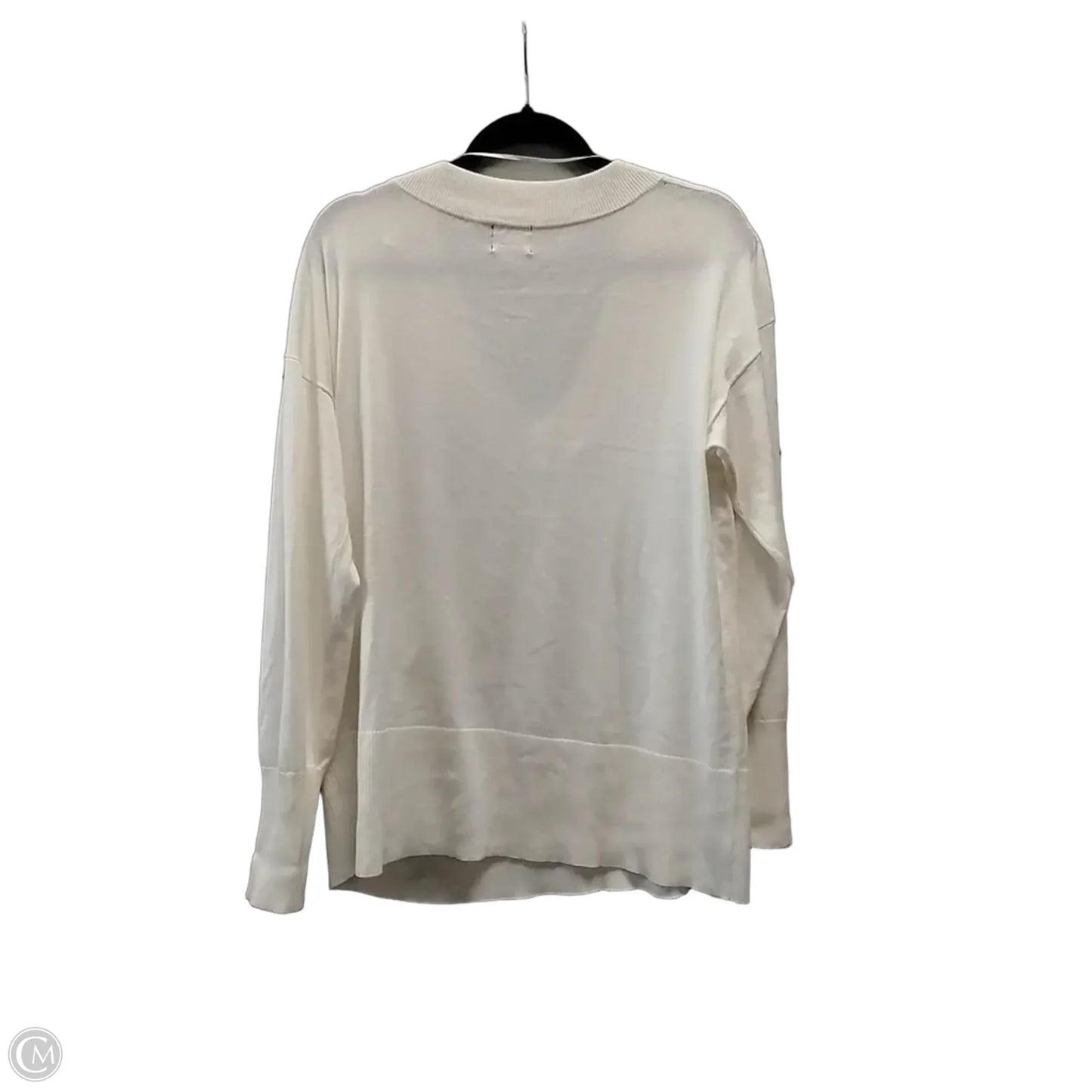 Sweater By Jm Collections In White, Size: L