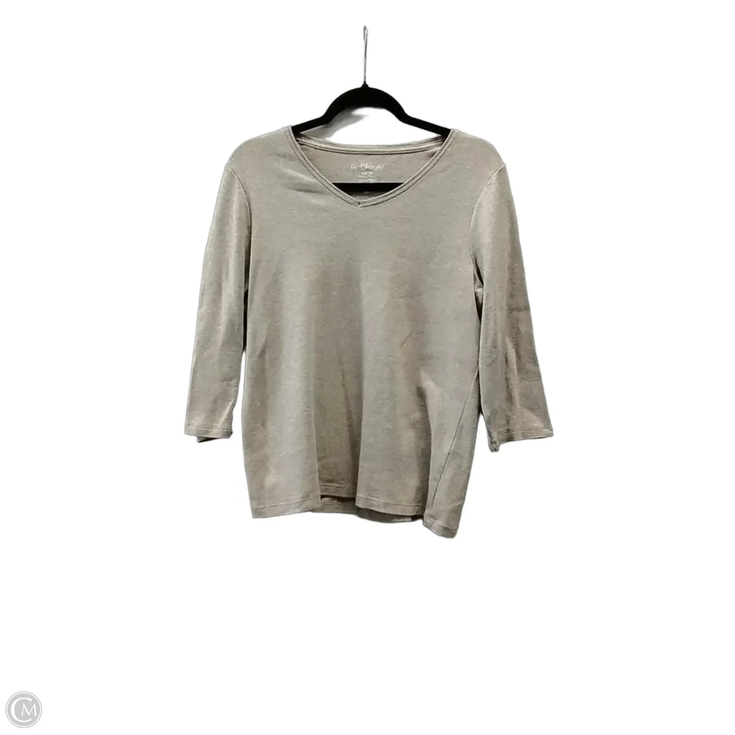 Top Long Sleeve By Chicos In Tan, Size: L